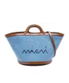 Marni Denim Bucket Bag In Blue