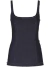 Marni Denim Shaped Top In Blau