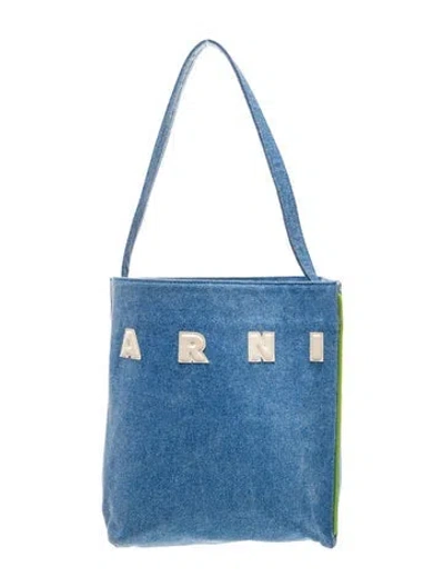 Pre-owned Marni Denim Evening Bag In Blue