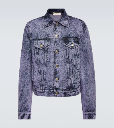 Marni Denim Jacket In Purple