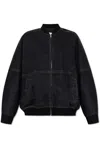Marni Contrast Stitching Denim Jacket In Nero