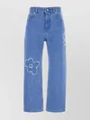 Marni Denim Jeans Featuring Floral Appliqué