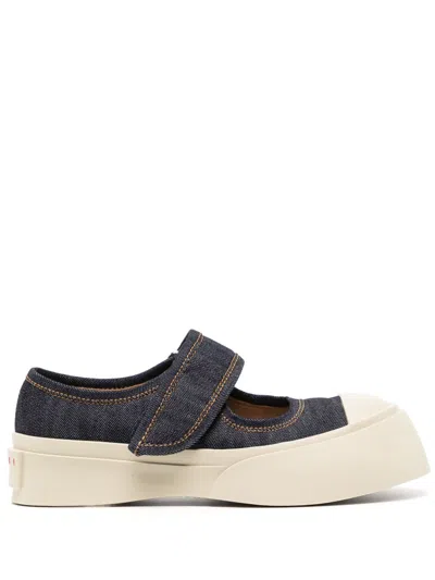 Marni Denim Mary Jane Sandals In Nude