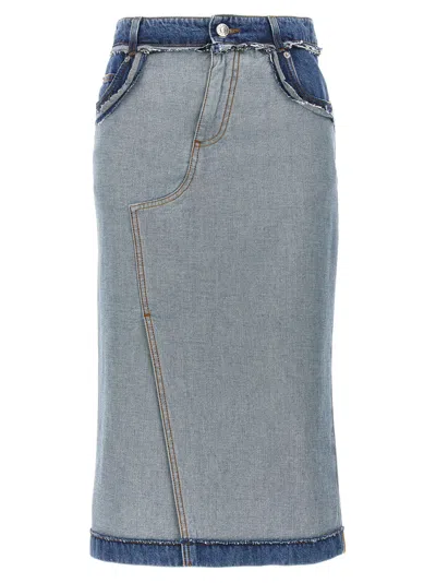 Marni Denim Midi Skirt Skirts Light Blue
