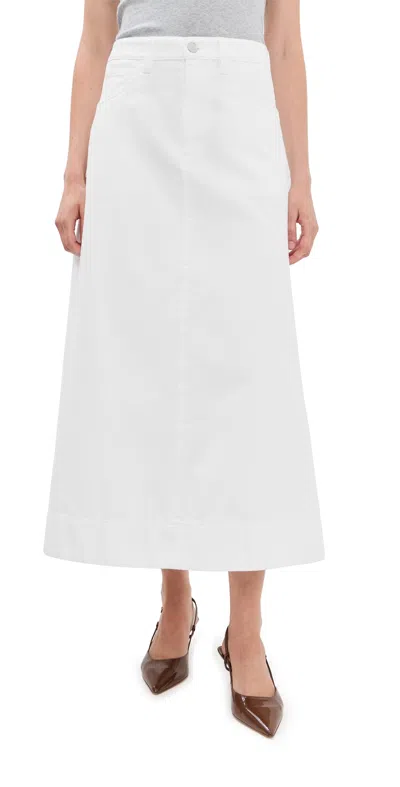 Marni Denim Midi Skirt Stone White