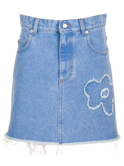Marni Denim Mini Skirt Skirts Light Blue