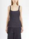 Marni Denim Shaped Top In Animal Print