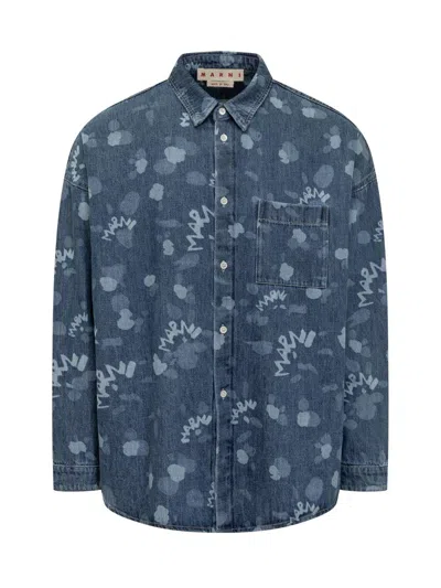 Marni Blue Faded Denim Shirt