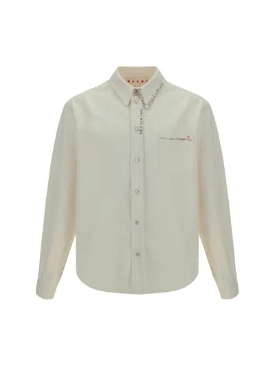 Marni Denim Shirt In White