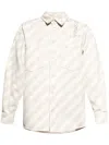 Marni Beige Boxy Denim Shirt In Neutrals