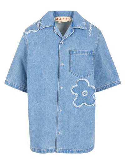 Marni Denim Shirt Shirts Light Blue