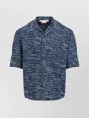 Marni Logo Western Denim Shirt In Blue