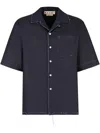 Marni Short-sleeved Denim Shirt In Blue