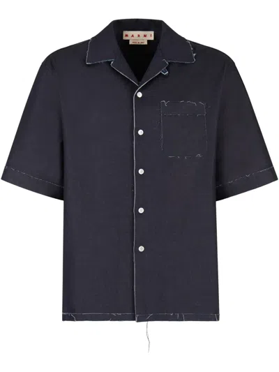 MARNI DENIM SHORT-SLEEVE SHIRT