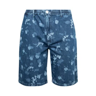 Pre-owned Marni Denim Shorts 'iris Blue' | Men's Size 31