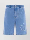 Marni Denim Shorts With Distressed And Elastic Waistband
