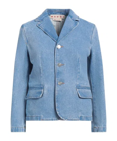 Marni Denim Suit Jacket In Blue