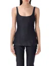 Marni Denim Corset Top In Blue Black