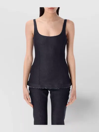 Marni Denim Corset Top In Animal Print