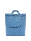 Marni Denim Tote Bag In 蓝色
