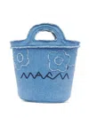 Marni Denim Tote Bag In 蓝色