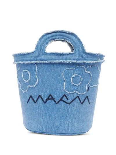 Marni Denim Tote Bag In 蓝色
