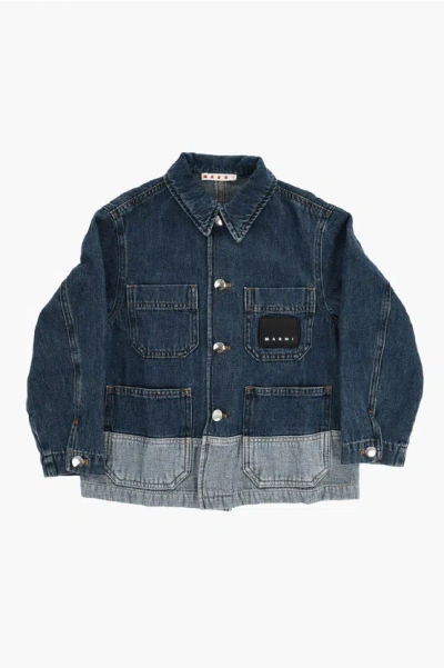 Marni Denim Utility Jacket In Blue