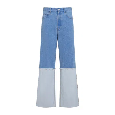 Marni Blue Wide Leg Jeans In Bdb44 Cobalt