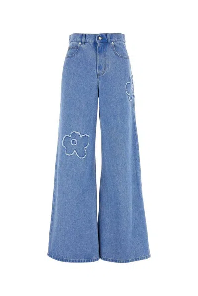 Marni Denim Wide-leg Jeans In Blue