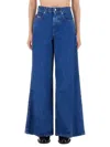Marni Denim Wide Leg Jeans In Blue
