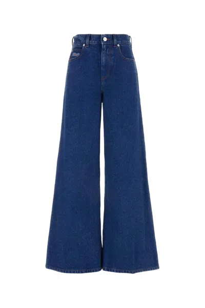 Marni Denim Wide-leg Jeans In Blue