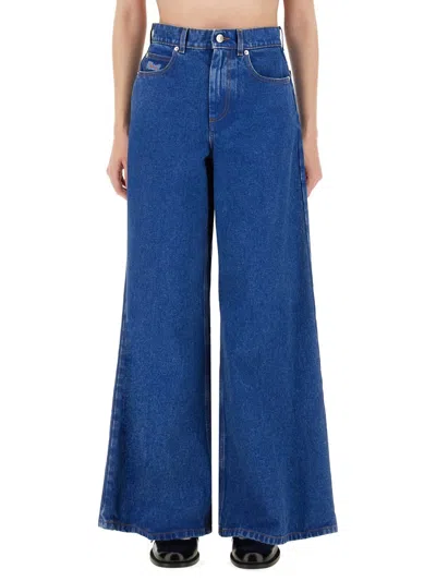 Marni Denim Wide Leg Jeans In Blue
