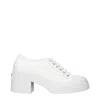 Marni White Leather Platform Sneakers In White