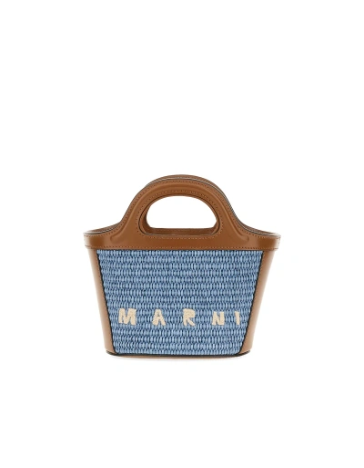 Marni Designer Handbags Tropicalia Micro Bag In Brown