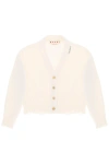 MARNI DESTROYED-EFFECT CROPPED CARDIGAN