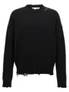 Marni Deconstructed Contrast-stitch Relaxed-fit Cotton Knitted Jumper