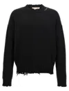 Marni Deconstructed Contrast-stitch Relaxed-fit Cotton Knitted Jumper