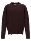 Marni Maroon Destroyed Effect Sweater