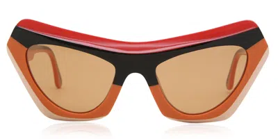 Marni Devil's Pool 3627 P1n Women's Sunglasses Red Size 56 In Orange