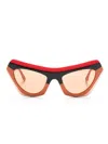 Marni Devil's Pool Cat-eye Frame Sunglasses In Orange