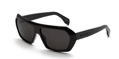 Marni Dhazut Black I4r Men's Sunglasses Black Size 64