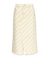 Marni Diagonal Stripe Wrap Skirt In Neutral