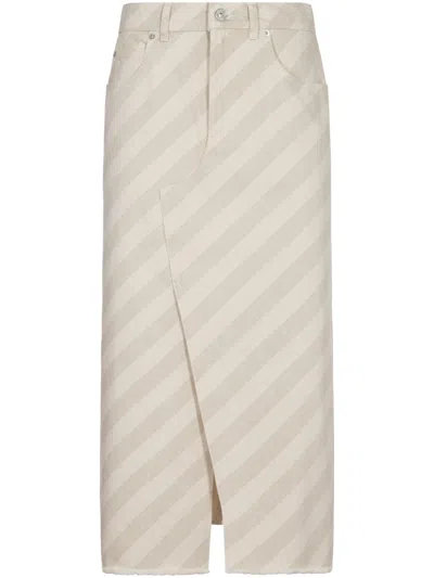MARNI MARNI DIAGONAL STRIPE WRAP SKIRT