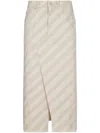 Marni Diagonal Stripe Wrap Skirt In Pattern
