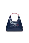 Marni Diamond Bag Branded With  Flower Logo In Blue