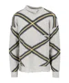 Marni Diamond-check Distressed Jumper In White