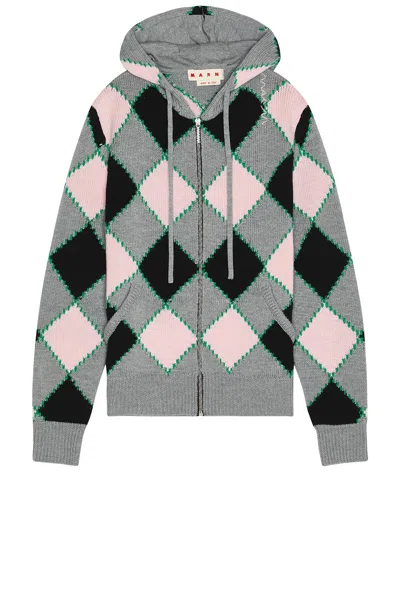 MARNI DIAMOND KNIT CARDIGAN