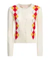 Marni Diamond-pattern Cardigan In White
