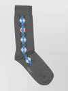 Marni Diamond Pattern Mid-calf Socks In Grey