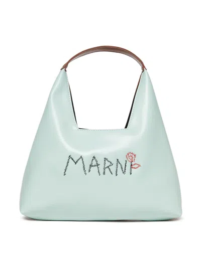 Marni Kids' Diamond Shoulder Bag In Blue